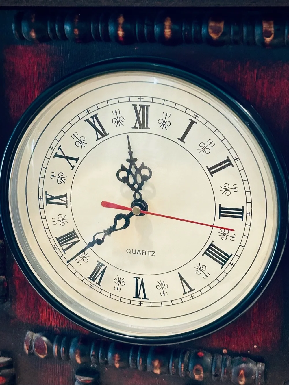 Hidden Safe Mantle Clock Wooden Farmhouse Cottagegoth Dark Academia Dorm Decor